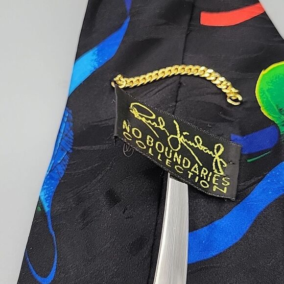 Pair of Rush Limbaugh No Boundaries Mens Silk Tie Vintage 90s Colorful Neckties - Picture 5 of 9